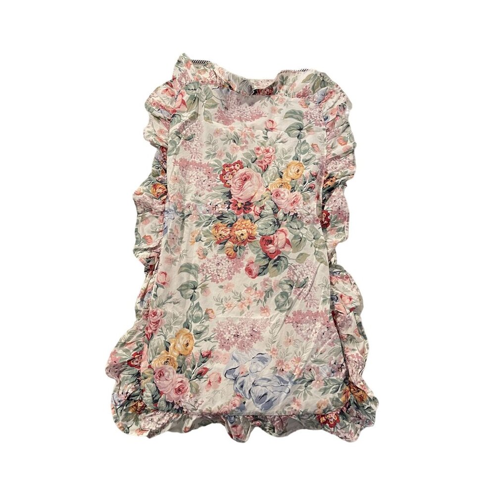 Ralph Lauren Floral Ruffled Pillow Shams 100% Cotton Set Of 3 - Picture 4 of 7
